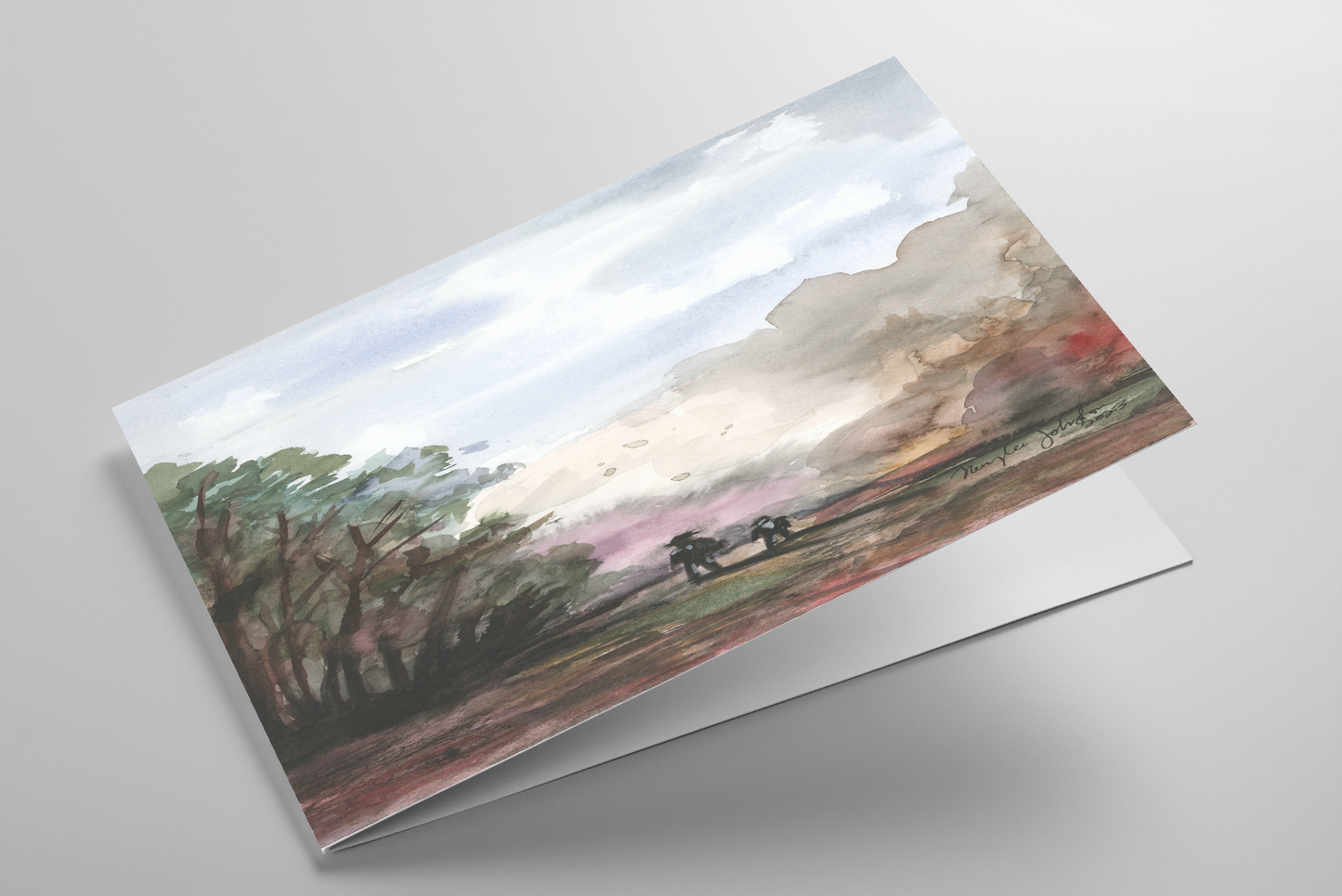 Folding Greeting Card and Envelope Bundle - A Walk in the Forest - 5 1/8 x 7 - A7