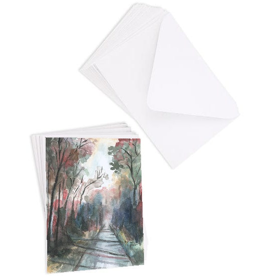 Note Card and Envelope Bundle - Forest Road - 5 1/8 x 7 - A7