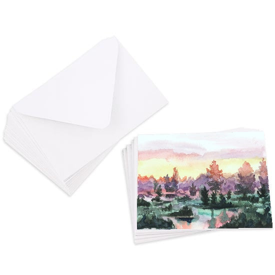 Note Card and Envelope Bundle - Misty Sunrise - 5 1/8 x 7 - A7