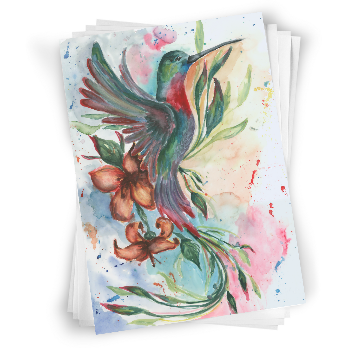 Note Card and Envelope Bundle - Queen of Flight - 5 1/8 x 7 - A7