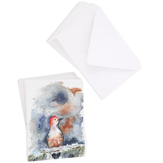 Note Card and Envelope Bundle - Red Bellied Woodpecker - 5 1/8 x 7 - A7
