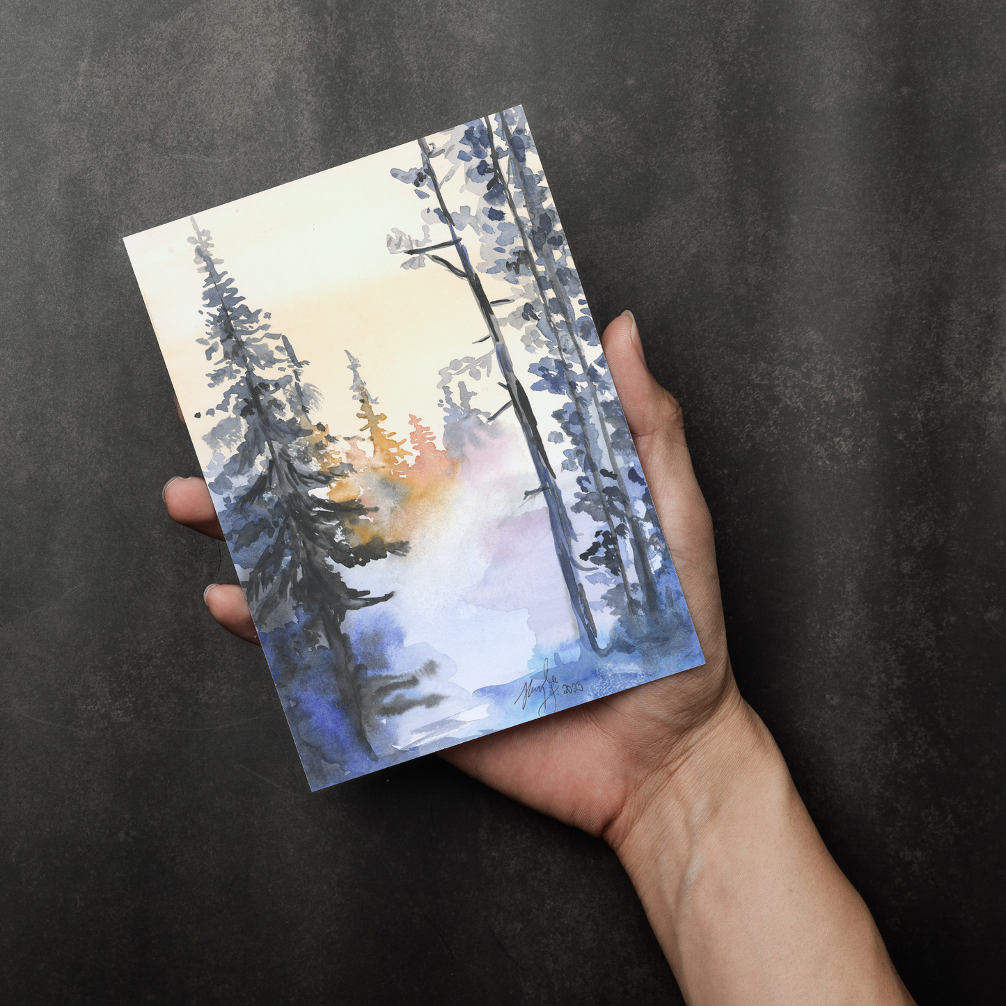 Note Card and Envelope Bundle - Winter Wood - 5 1/8 x 7 - A7